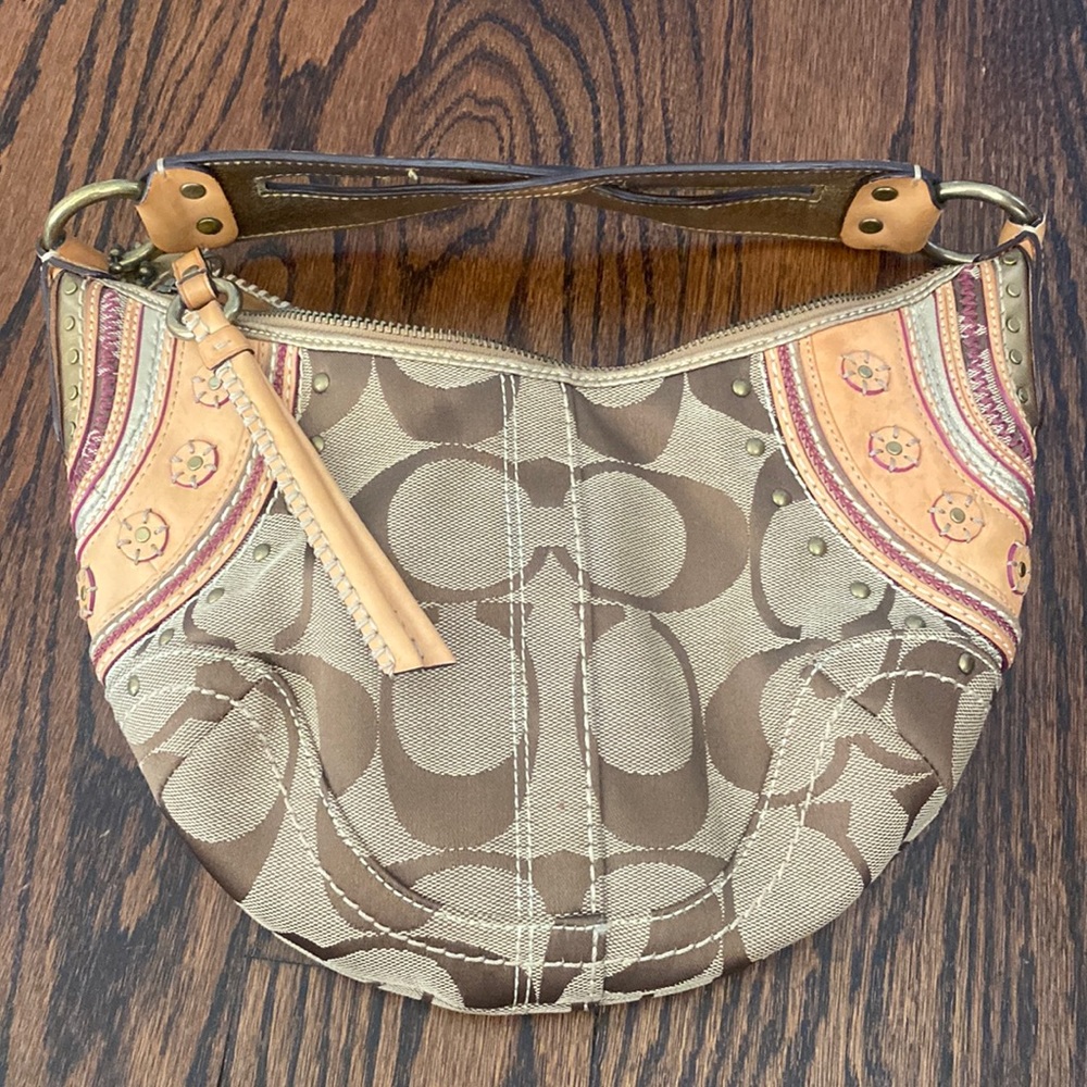 Coach shoulder purse approximately 12” x 8”